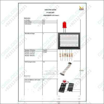 Soar Stem school AY 2024-25 Component list for Grade 5