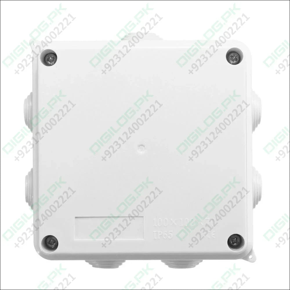 100x100x70mm IP65 Waterproof Outdoor Electrical CCTV Enclosure Square Junction Box White ABS