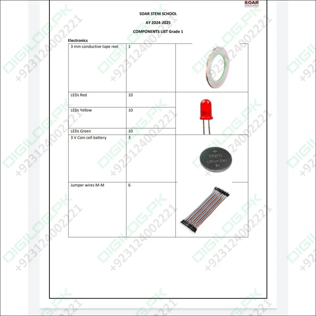 SOAR STEM School AY 2024-25 Component List Grade 1