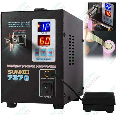 SUNKKO 737G Spot Welder Double Pulse Precision Welding Machine for 18650 Lithium Battery Welding 1.5KW Spot Welder