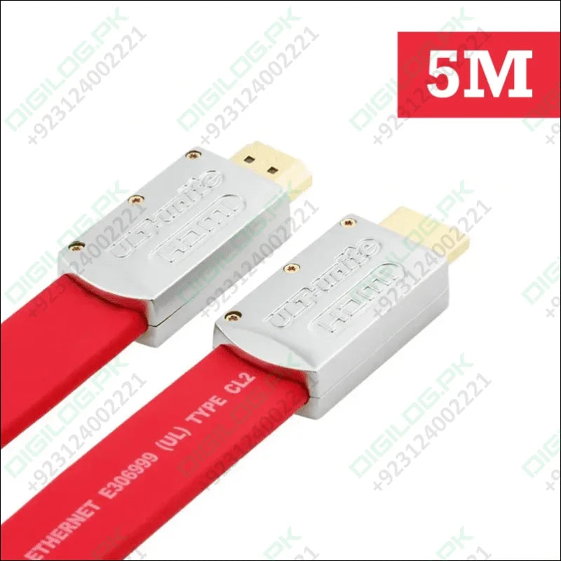 ULT-Unite Flat HDMI Cable 2.0V 2K 4K - High-Speed HDMI Cable for Ultra HD Devices