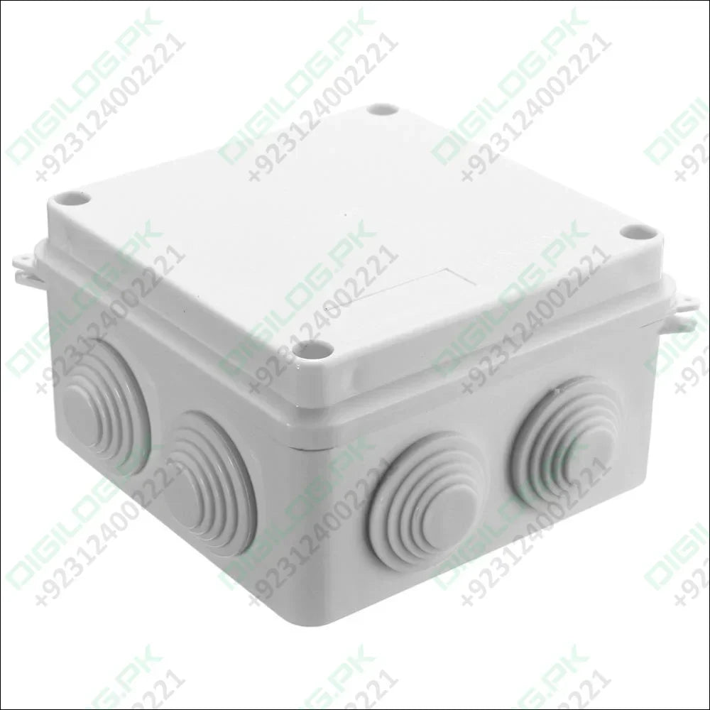 100x100x70mm IP65 Waterproof Outdoor Electrical CCTV Enclosure Square Junction Box White ABS