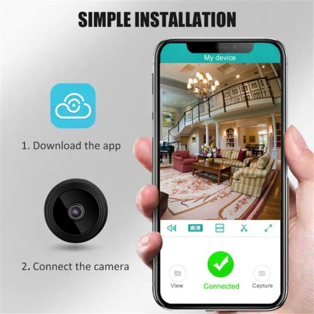 A9 Mini Wi-Fi Camera | 1080p HD Magnetic Security Camera